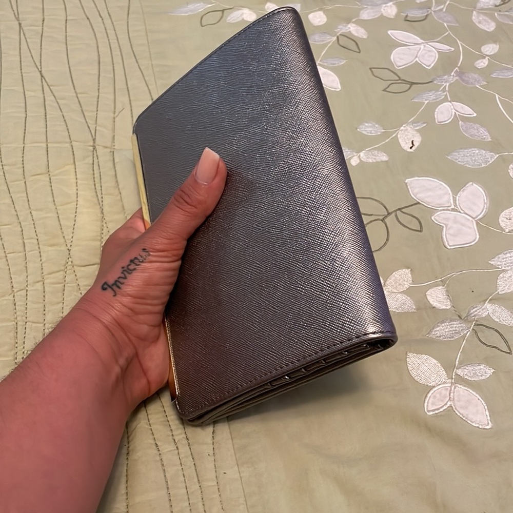 Mossimo Cross Body Clutch Purse Silver - image 2